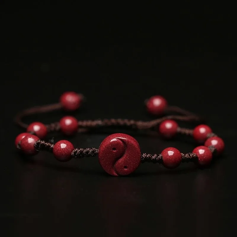 Women'S Fashion Jewellery - Personalizzato naturale rosso cinabro Yin Yang