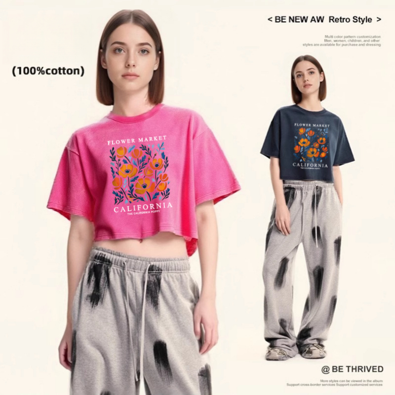 Women'S Fashion Market Size - T-shirt girocollo in cotone estivo con