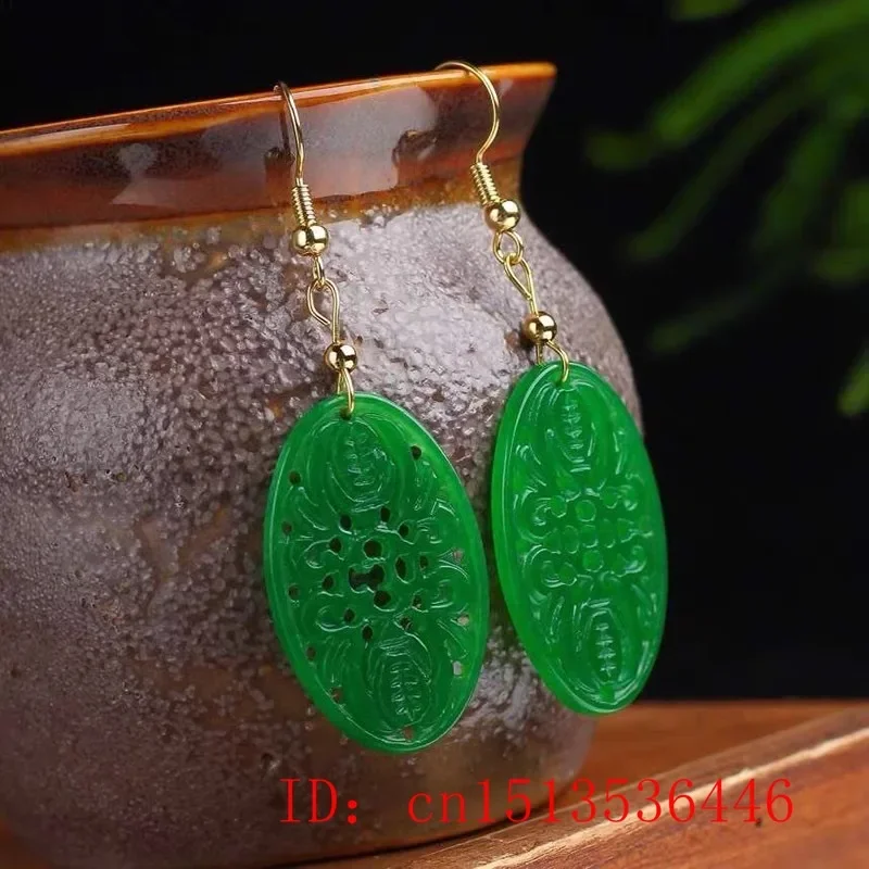 Women'S Fashion Jewellery - Originale naturale verde giada smeraldo pipistrello