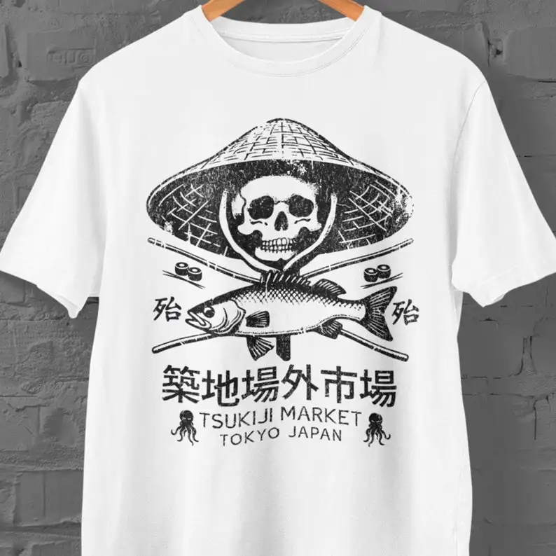 Women'S Fashion Market Size - TakTsukiji Pesce Mercato T-shirt Tonno Camicia