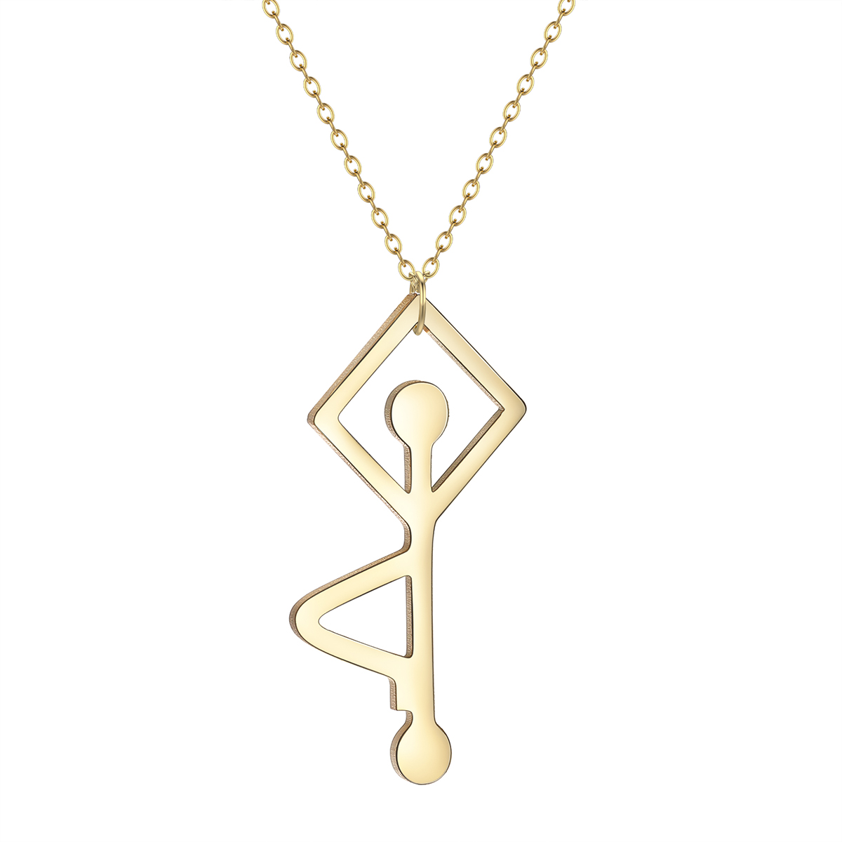 Women Fashion Pose - Delicato albero posa equilibrio posa collana