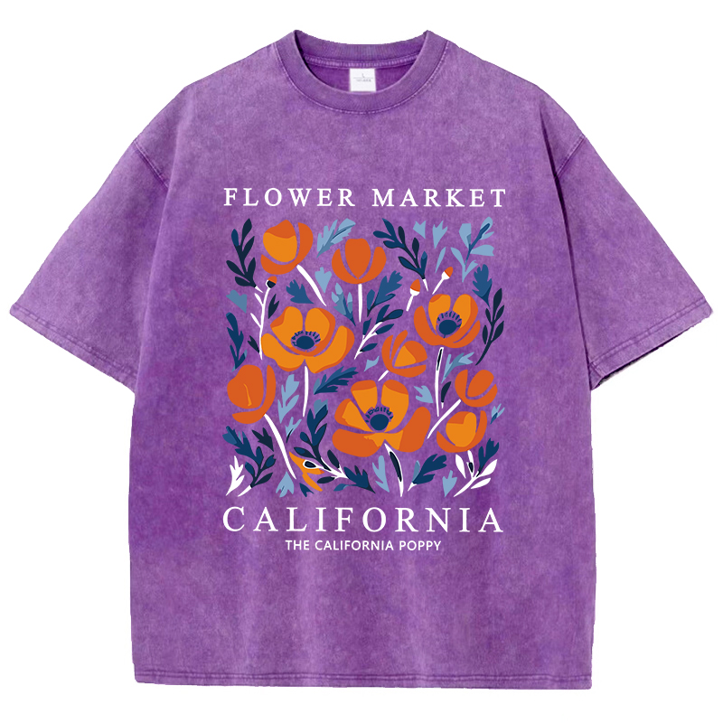 Women'S Fashion Market Size - Mercato dei fiori California Stampe T-shirt