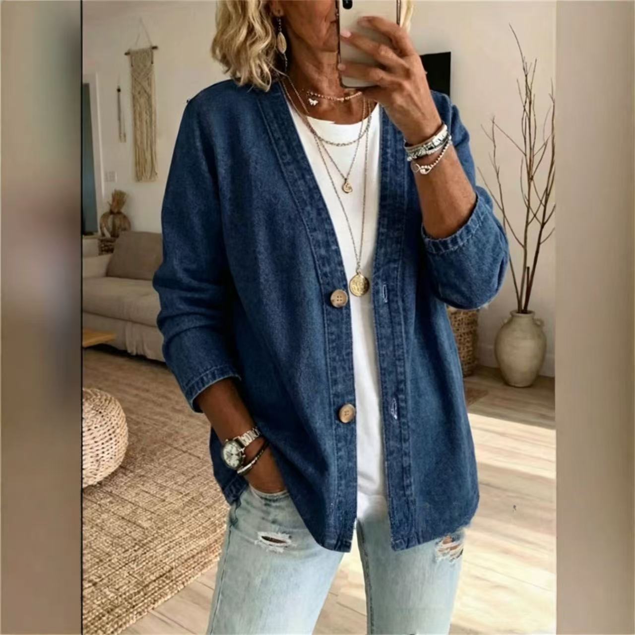 Cardigan in Denim da Donna per - Women'S Fashion Denim Jacket recensione e prezzo