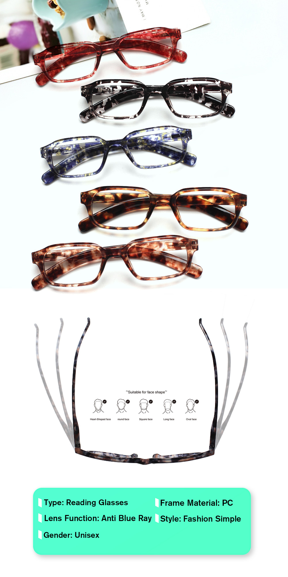 Occhiali da lettura da donna M - Women'S Fashion Glasses With Clear Lenses recensione e prezzo