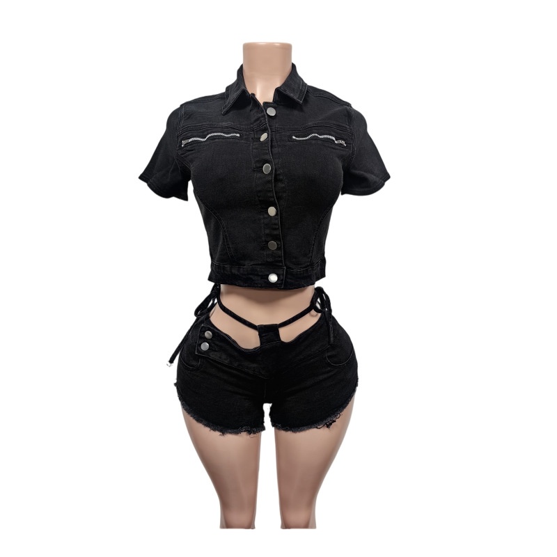 Completo Sexy in Denim 2 Pezzi - Women'S Fashion Denim Jacket recensione e prezzo