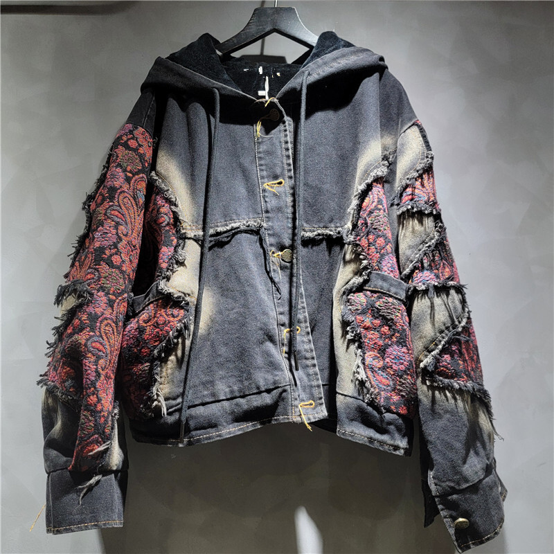WTHT Moda Donna Lavaggio Patch - Women'S Fashion Denim Jacket recensione e prezzo