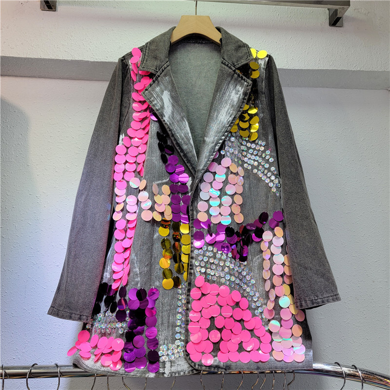 ANJY Autunno Nuove Donne Ins T - Women'S Fashion Denim Jacket recensione e prezzo