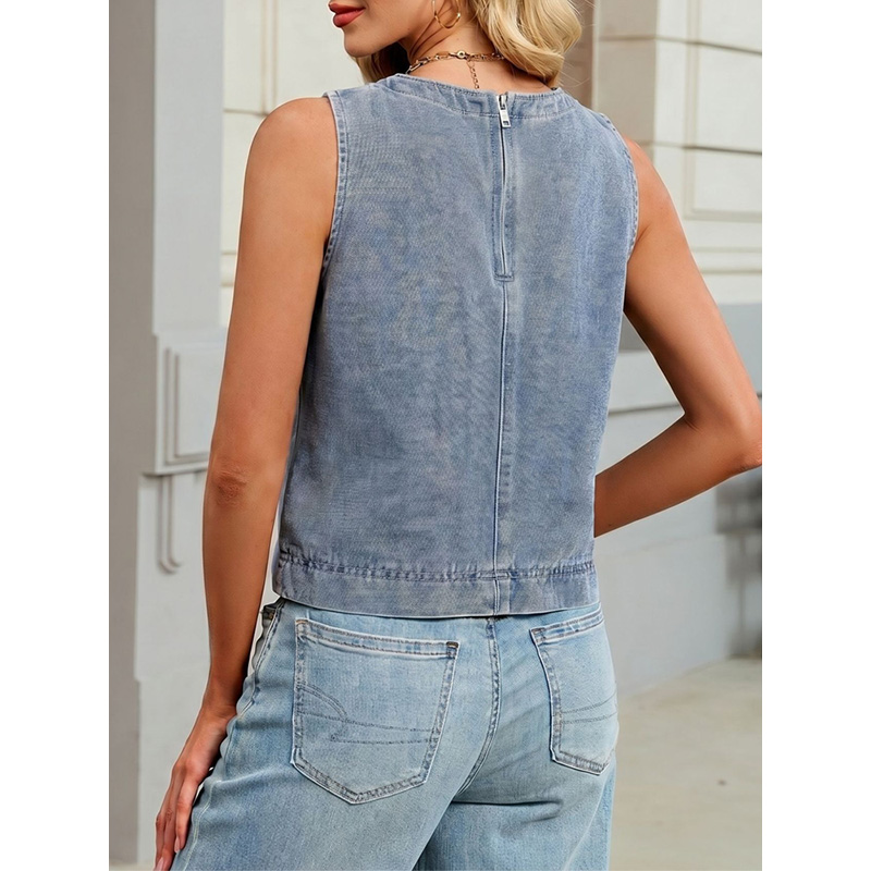 Benuynffy Gilet in denim casua - Women Fashion Vest recensione e prezzo