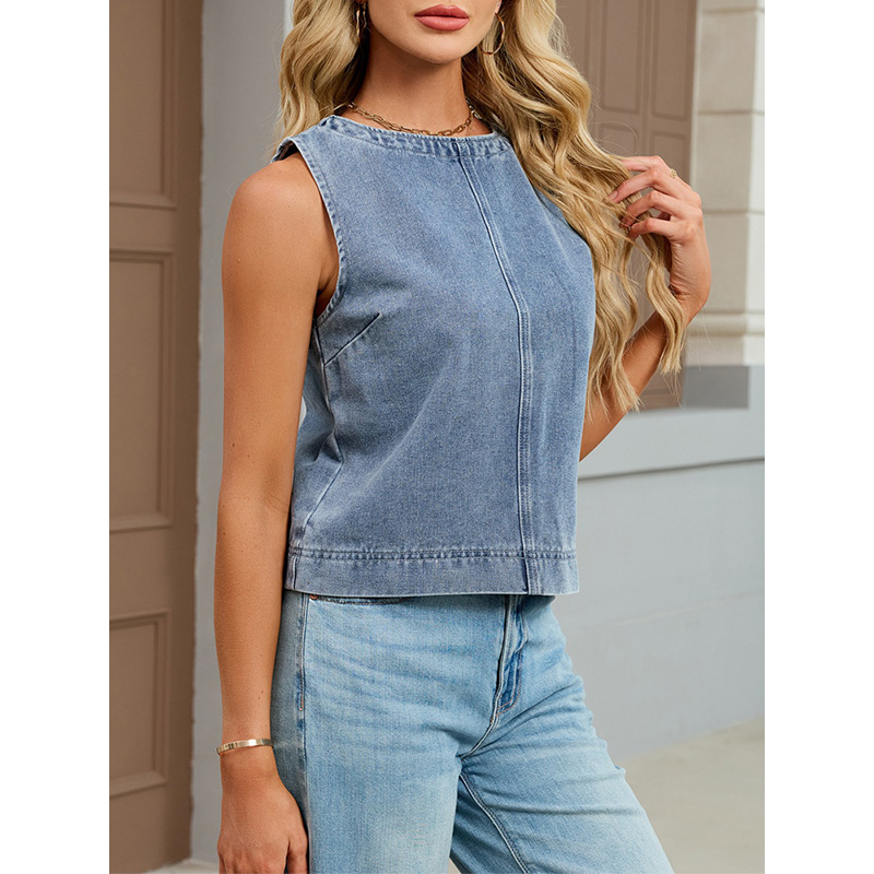 Benuynffy Gilet in denim casua - Women Fashion Vest recensione e prezzo