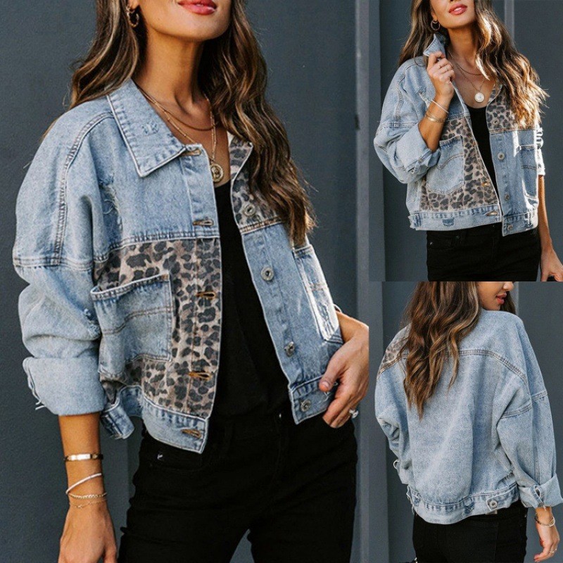 Giacca di jeans con cuciture l - Women'S Fashion Denim Jacket recensione e prezzo