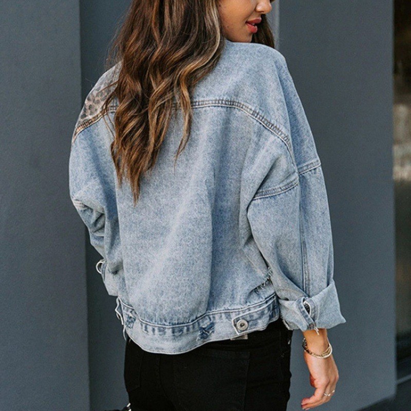 Giacca di jeans con cuciture l - Women'S Fashion Denim Jacket recensione e prezzo
