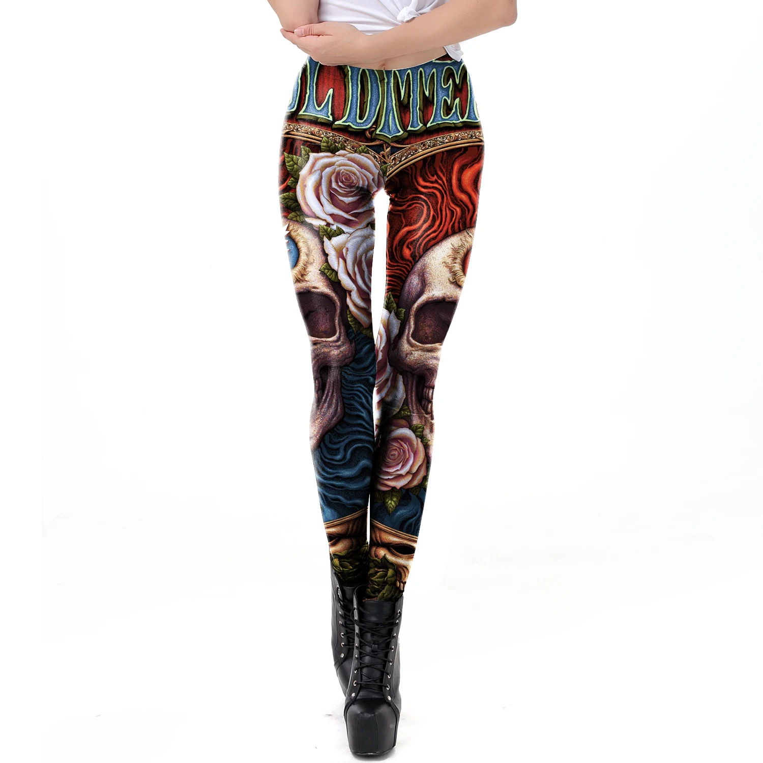 Leggings con stampa teschio ro - Women'S Fashion Leggings recensione e prezzo