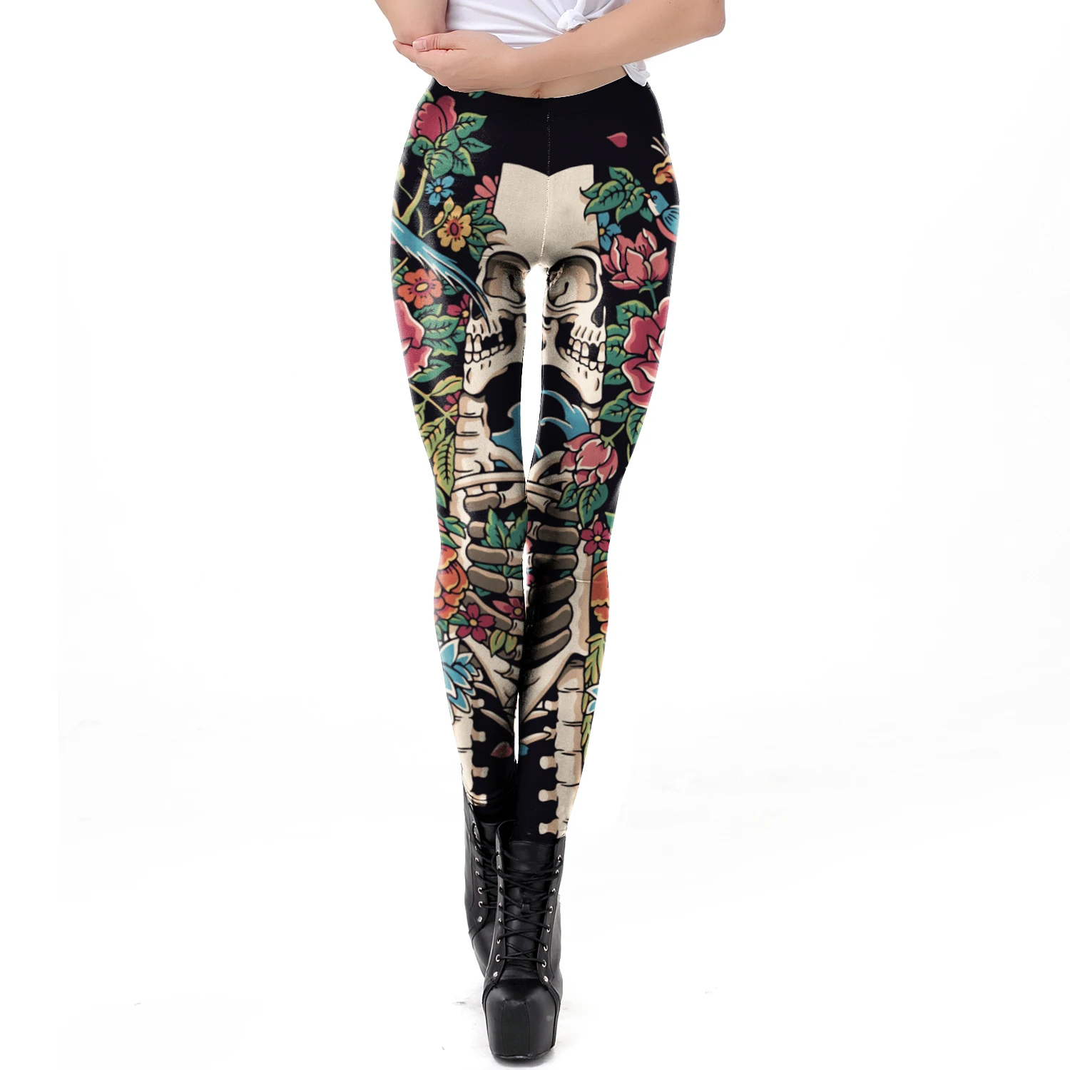 Leggings con stampa teschio ro - Women'S Fashion Leggings recensione e prezzo