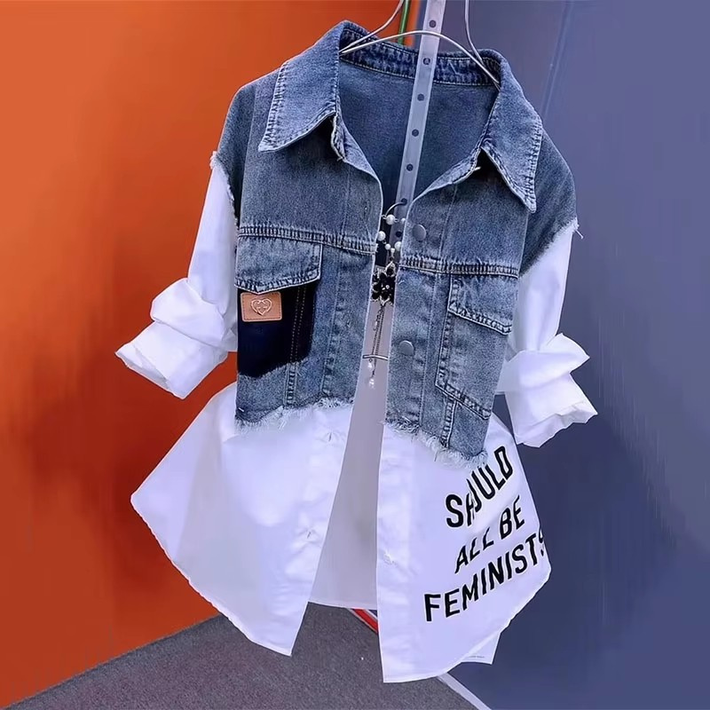 2025 Nuova Primavera/Estate Mo - Women'S Fashion Denim Jacket recensione e prezzo
